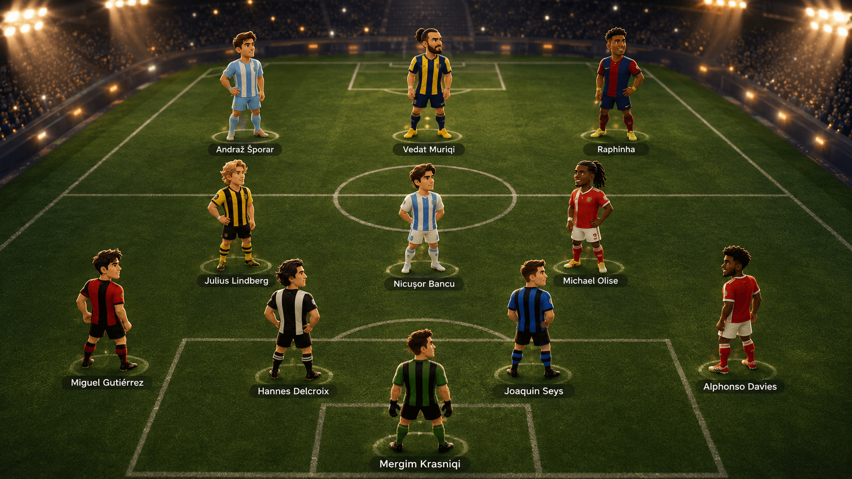 A defender's hat-trick in Lugano and a 7-0 in Munich lead the Team of the Week